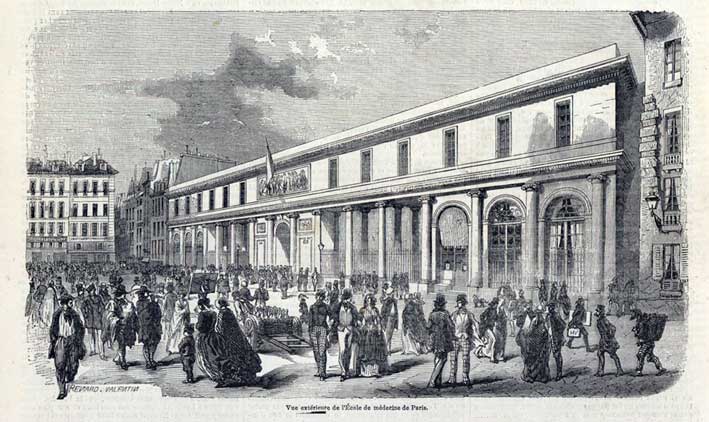 &Eacute;cole de m&eacute;decine Paris. Vue exterie