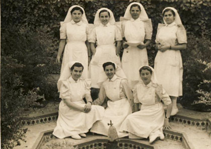 Equipo de enfermería del antiguo Hospital Sanjurjo (Valencia)