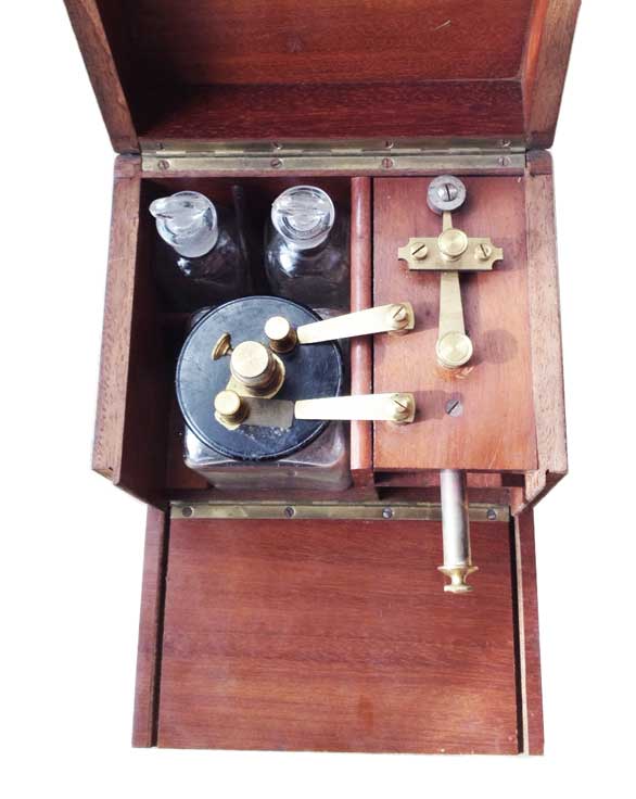 Aparato electromagn&eacute;tico para faradizaci&oacute;n